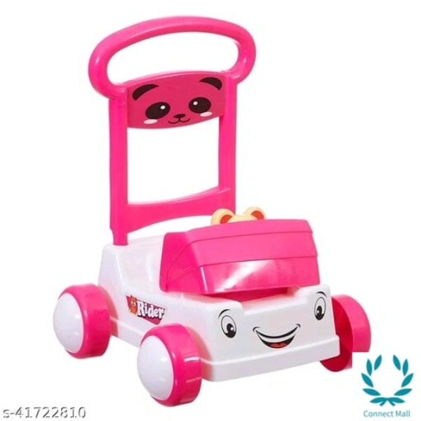 Divi Divine First Step Baby Sit-to-Stand Activity Walker, Baby Push Walker (Pink, 6-18 Months) - 6-18 Months, Pink, Plastic, Pull Along Toys, Pack Of :1